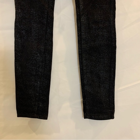 GJG Skinny black pants with shiny snake print size 1 - Picture 6 of 8